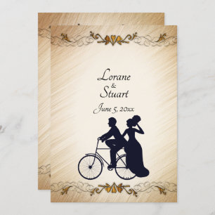 Belle Rustique Bicyclette Mariage thème Invitation