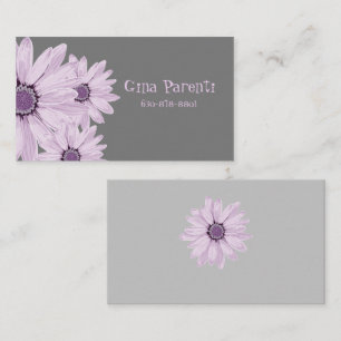 Belle salade de lavande sur Carte de visite gris