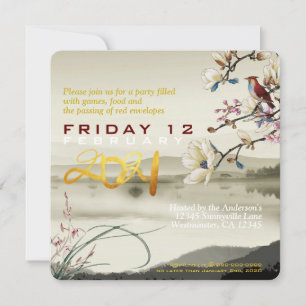 Belle scène bucolique chinoise 0x Année 2021 PInv