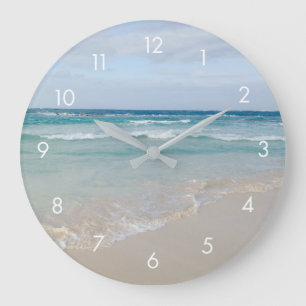 Belle Serene Tropical Beach et Ocean Horloge