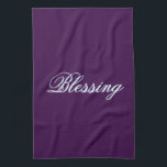 Belle Serviette de cuisine violette<br><div class="desc">Serviette de thé violet foncé de la cuisine. Le texte peut être personnalisé à n'importe quelle couleur et à n'importe quel message,  et ou le texte est amovible.</div>