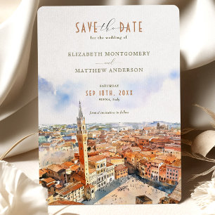 Belle Sienne, Italie Invitation Save the Date
