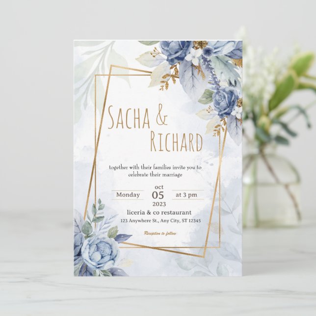 Belle Simple Invitations De Mariage. (Debout devant)