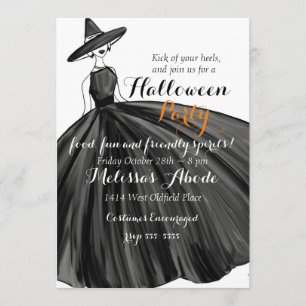 Belle Sorcière Halloween Invitation