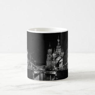 Belle St Petersburg Russie Mug noir et blanc