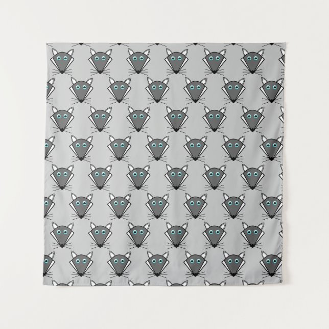 Belle Tapisserie de loup d'Halloween (Devant (Horizontal))
