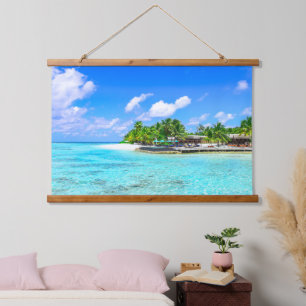 Belle tapisserie suspendue de plage d'île tropical