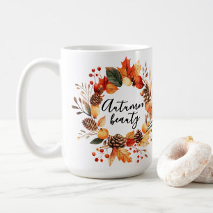 Belle tasse à café d'automne