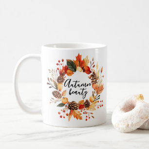 Belle tasse à café d'automne