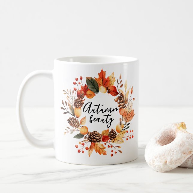 Belle tasse à café d'automne (Avec donut)