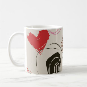 Belle tasse de café Abstraite à griffes