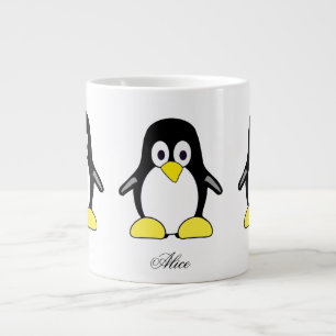 Belle tasse de café de pingouins sur mesure