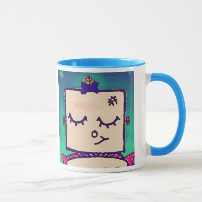 Belle tasse de café de robot de fille (Droite)
