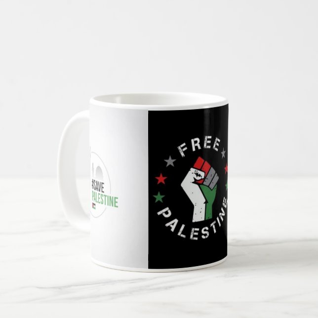 Belle tasse design zazzer amoureux Palestine (Devant gauche)