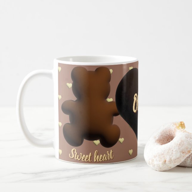 Belle tasse d'ours au chocolat (Avec donut)