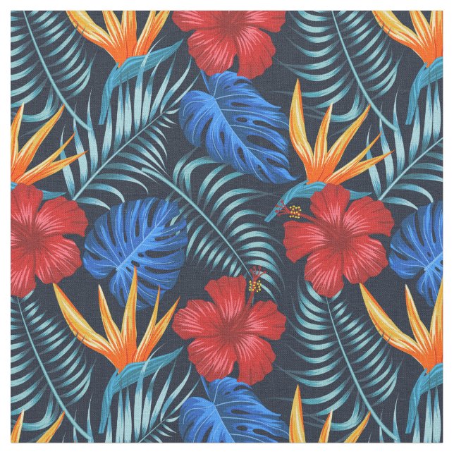 Belle Tissu Tropical Vibrant (Fermer)