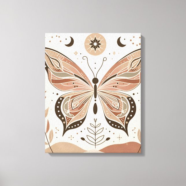 Belle toile papillon Mur Art (Recto)