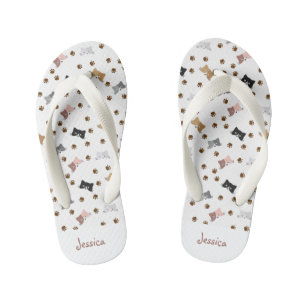 Belle tongs de chat personnalisée pour les enfants