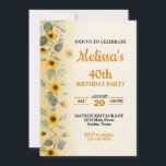 Belle Tournesol Invitation fête d'anniversaire<br><div class="desc">Joli tournesol,  toute invitation d'anniversaire d'âge,  changer le texte vous-même lorsque vous commandez</div>