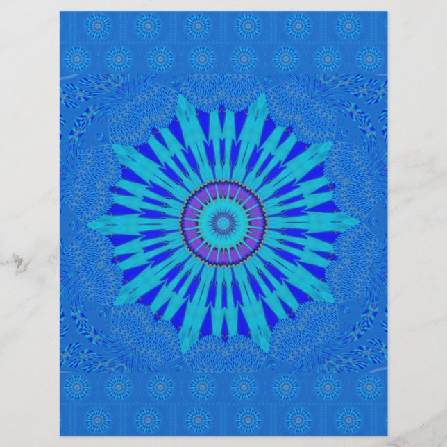 Belle Tradition Bleu motif vectoriel art des (Devant)
