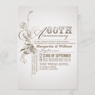 belle typographie invitations 60e anniversaire