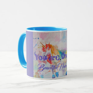 Belle Unicorne aquarelle art filles dames Mug