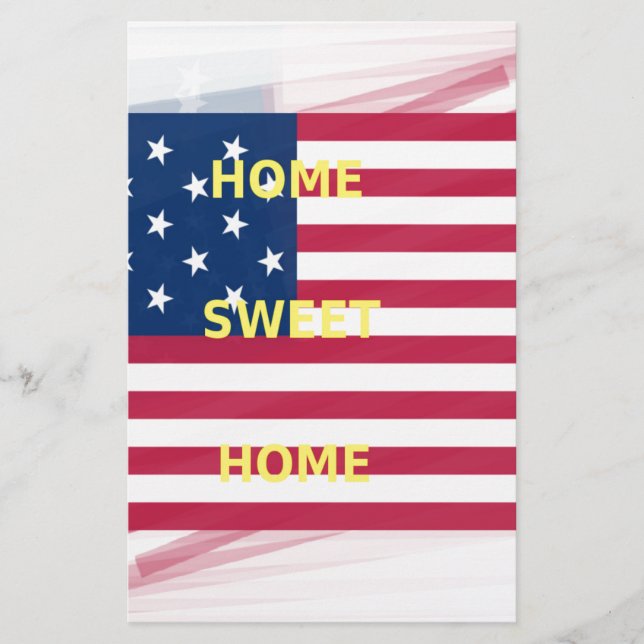Belle USA Flag Home Sweet Home (Devant)
