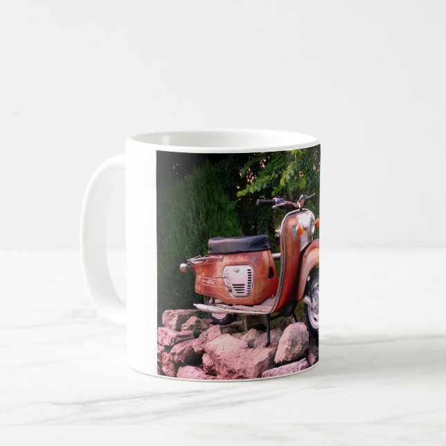 Belle vieille Scooter blanc 325 ml Mug blanc class (Devant gauche)