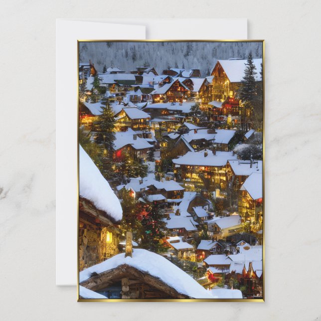 Belle vue de Noël 2 Invitation (Devant)