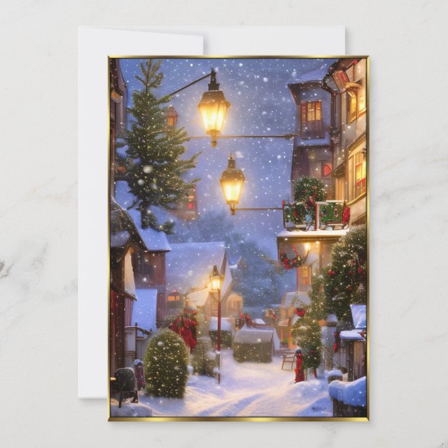 Belle vue de Noël 3 Invitation (Devant)