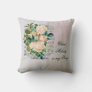 Belle Watercolo Floral Chanson Coussin réversible