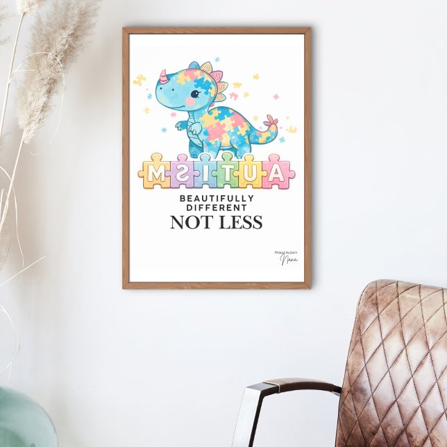 Bellement différent pas moins | Affiche sur l'auti (Beautifully different not less | Autism poster)