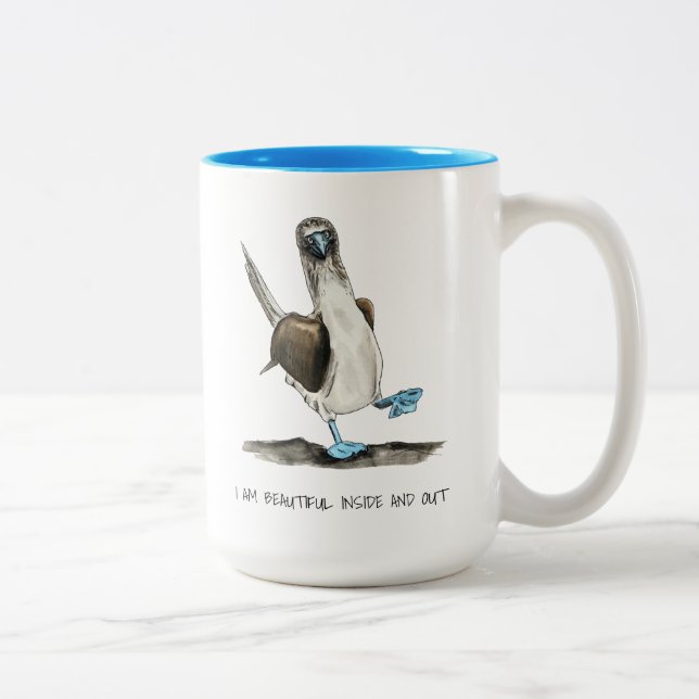 Belles Affirmations d'oiseaux Mug à café à deux to (Droit)