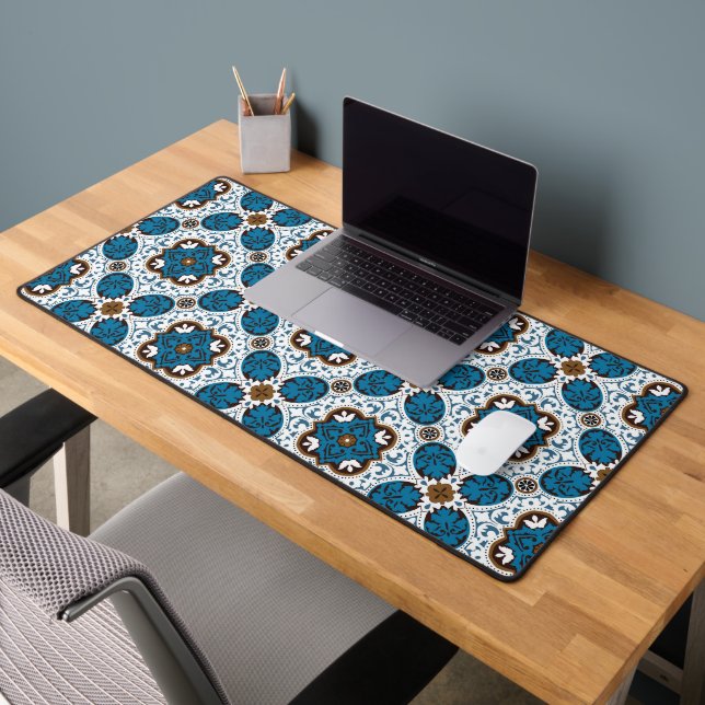 💙 🤎 Belles Azulejos turquoise et brune, (Bureau 2)