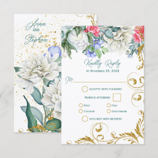 Belles Botaniques avec Faux Gold Swirls RSVP