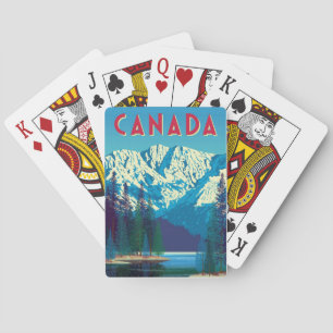 Belles Cartes à Jouer des Montagnes Canadiennes