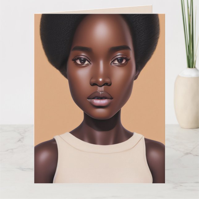 BELLES CARTES D'ANNIVERSAIRE DE FILLES NOIRES (Devant)
