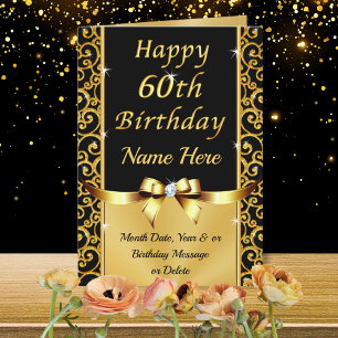 Belles cartes de 60 ans joyeux anniversaire, Perso