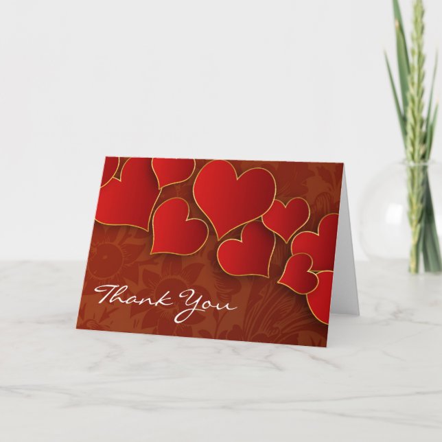 belles cartes de coeurs rouges d'amour (Devant)