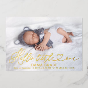 Belles Cartes Faire-part de naissance Photo Script