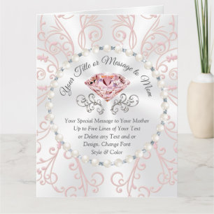 Belles Cartes Personnalisées de Fête des Mères, Gr