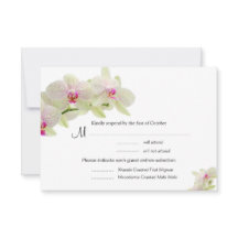 Belles Cartes RSVP pour Orchidées Blanches et Rose