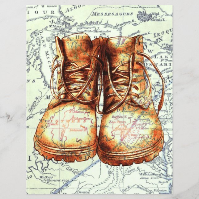 Belles chaussures vintage sur carte scrapbooking  (Devant)