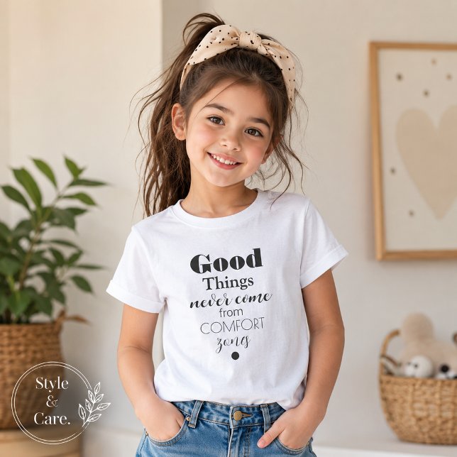'Belles choses... LES ZONES DE CONFORT.'- T-Shirt  ('Good Things .... COMFORT zones.'- Girls' T-Shirt)