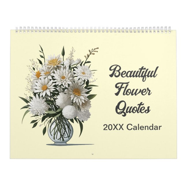 Belles citations de fleurs Calendrier botanique (Protection)