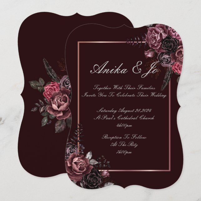 BELLES COULEURS DE CHUTE FAIRE-PART DE MARIAGE FLO (Devant / Derrière)