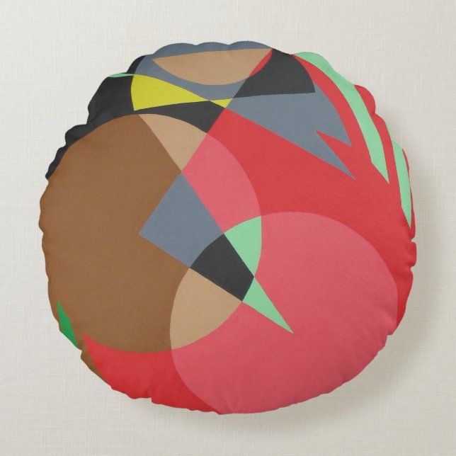 Belles couleurs vives ! Coussin rond (Devant)