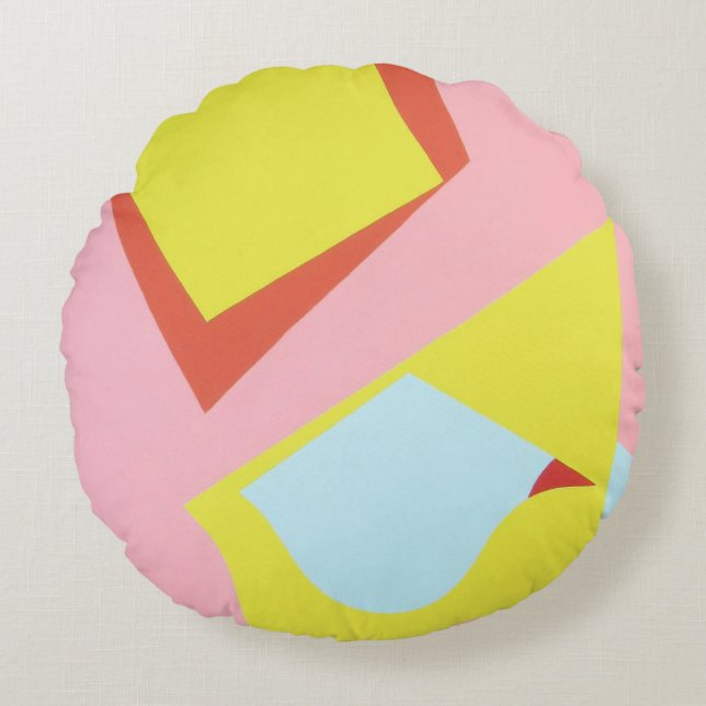 Belles couleurs vives ! Coussin rond (Devant)