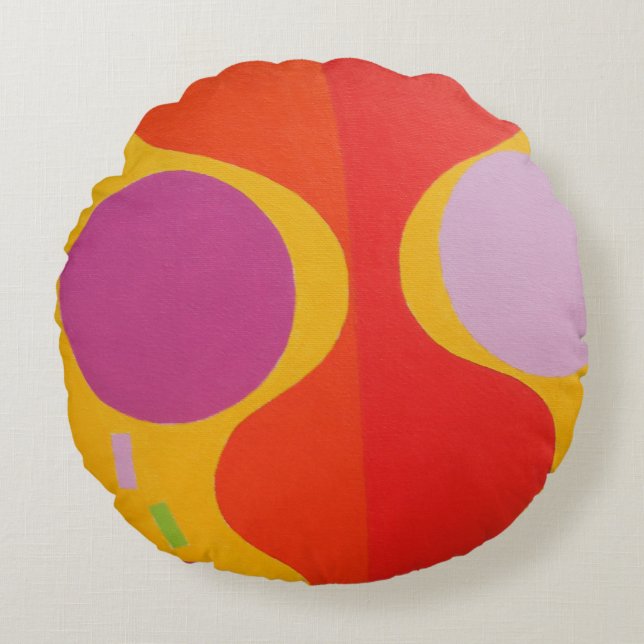 Belles couleurs vives ! Coussin rond (Devant)