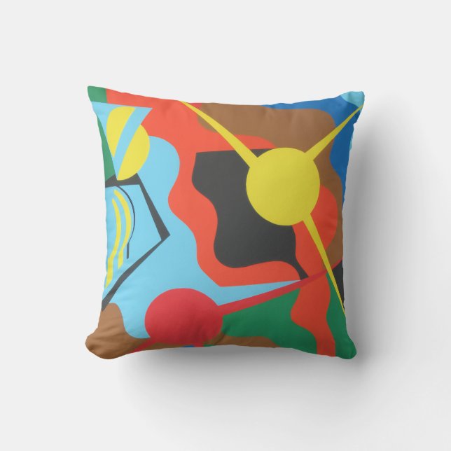 Belles et Vibrantes Couleurs! Coussin de jet (Recto)